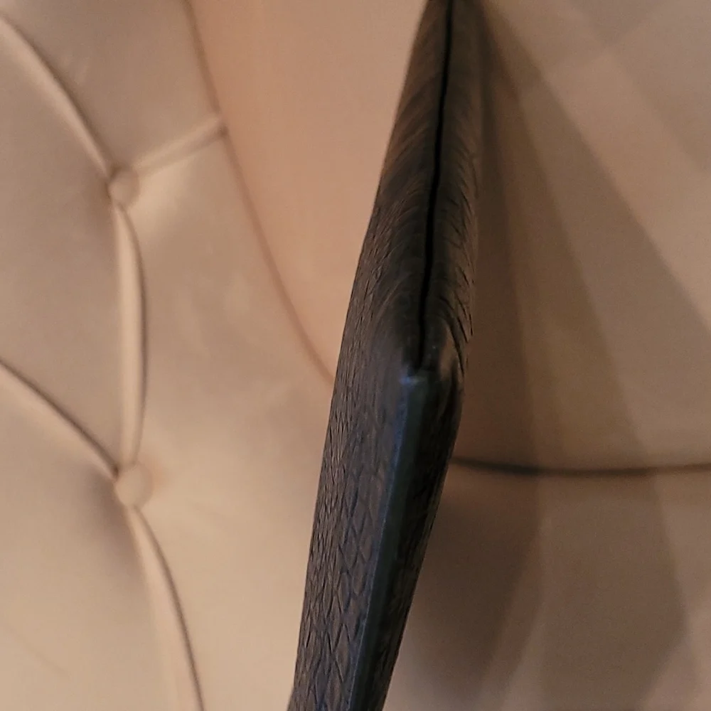 YSL Black on Black Leather Laptop Document case